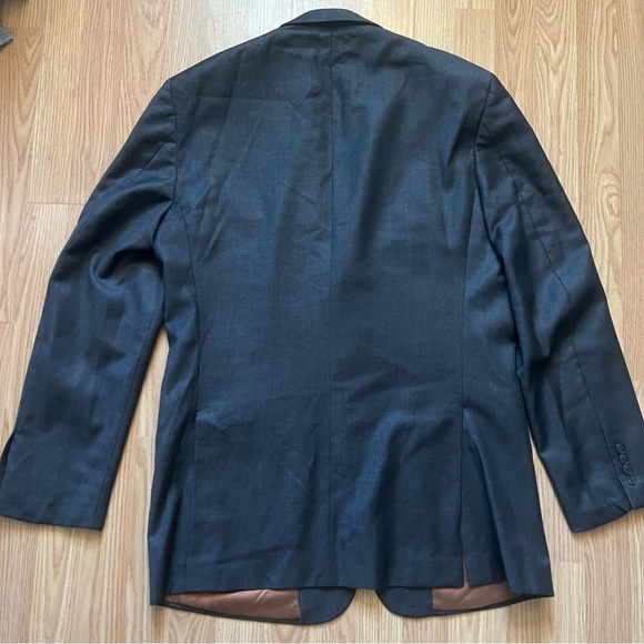 JOS A BANK Men's Blazer Gray Sports Coat 100% Wool Jacket 42XL Slim Fit READ - Picture 9 of 16